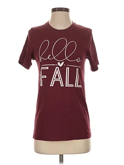 Pre-owned Bella+canvas Short Sleeve T-shirt In Burgundy