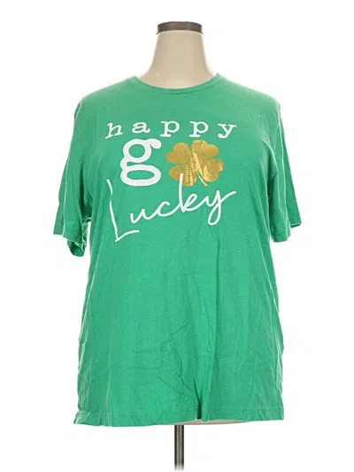Pre-owned Bella+canvas Short Sleeve T-shirt In Green