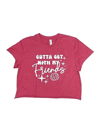 Pre-owned Bella+canvas Kids' Short Sleeve T-shirt In Pink