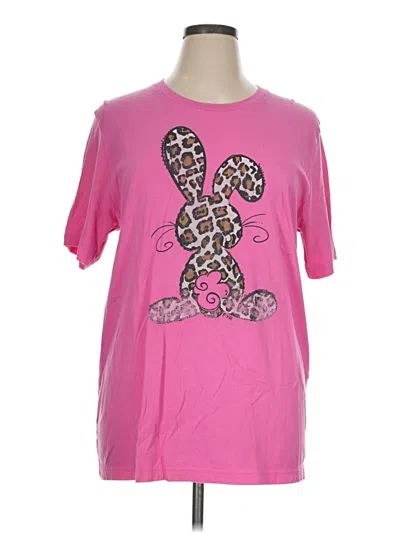 Pre-owned Bella+canvas Short Sleeve T-shirt In Pink