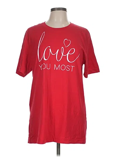 Pre-owned Bella+canvas Short Sleeve T-shirt In Red