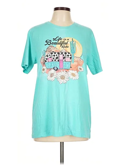 Pre-owned Bella+canvas Short Sleeve T-shirt In Teal