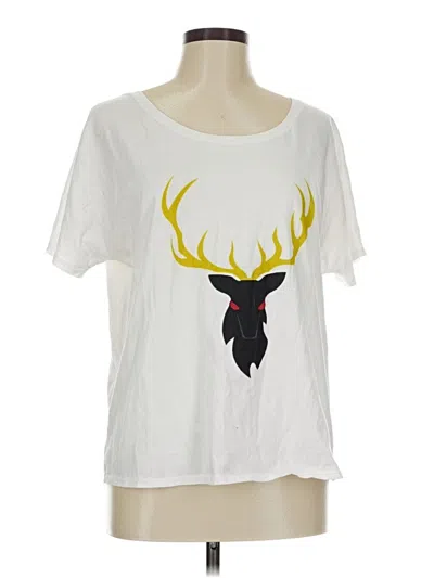 Pre-owned Bella+canvas Short Sleeve T-shirt In White