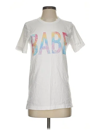 Pre-owned Bella+canvas Short Sleeve T-shirt In White