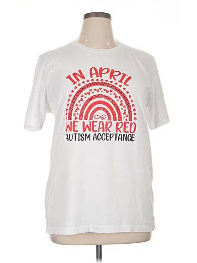 Pre-owned Bella+canvas Short Sleeve T-shirt In White