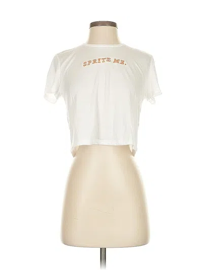 Pre-owned Bella+canvas Short Sleeve Turtleneck In White