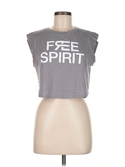 Pre-owned Bella+canvas Sleeveless T-shirt In Gray