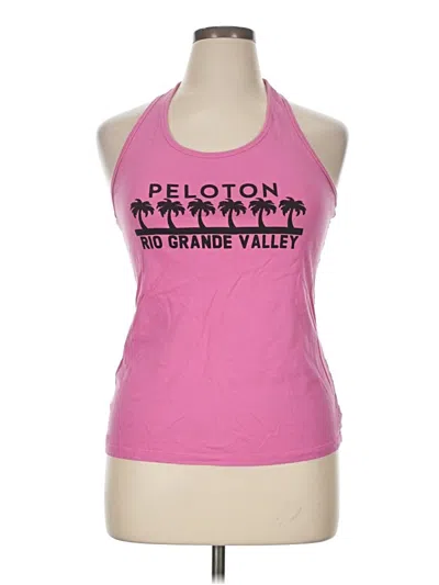 Pre-owned Bella+canvas Sleeveless Top Pink Halter Neckline Tops