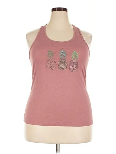 Pre-owned Bella+canvas Sleeveless Top Pink Halter Neckline Tops