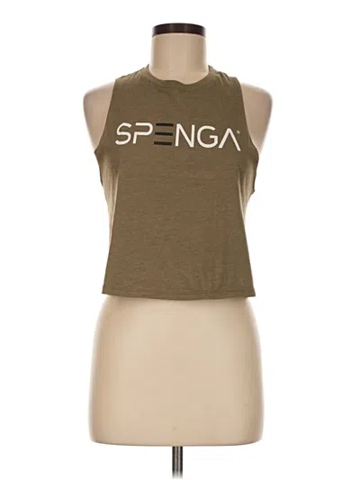 Pre-owned Bella+canvas Sleeveless T-shirt In Brown