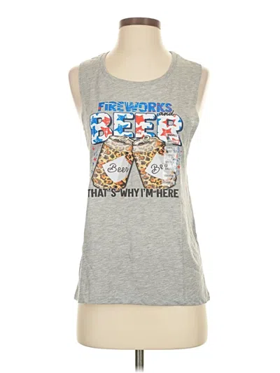 Pre-owned Bella+canvas Sleeveless T-shirt In Gray