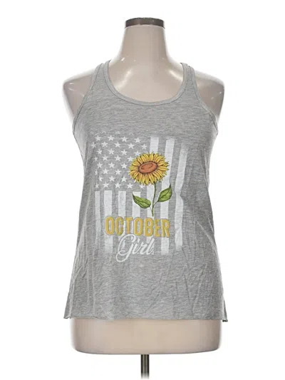 Pre-owned Bella+canvas Sleeveless T-shirt In Gray