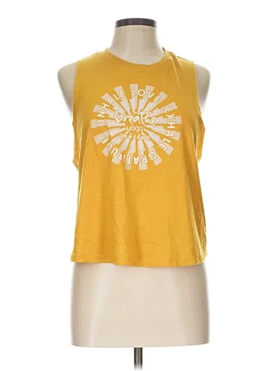 Pre-owned Bella+canvas Sleeveless T-shirt In Yellow