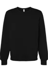 Bella+canvas Sponge Fleece Classic Crewneck Sweatshirt In Black