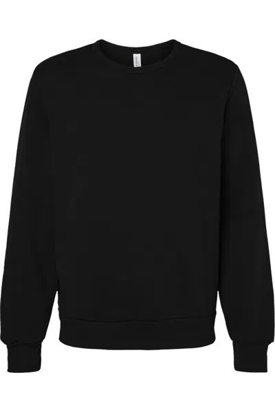 Bella+canvas Sponge Fleece Classic Crewneck Sweatshirt In Black