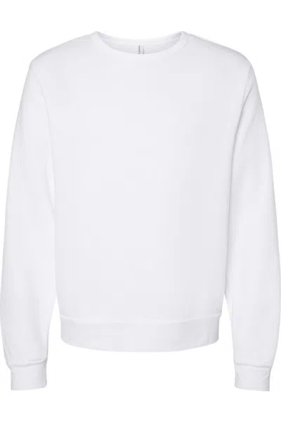 Bella+canvas Sponge Fleece Classic Crewneck Sweatshirt In White