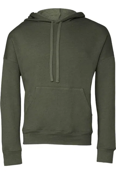 Bella+canvas Sponge Fleece Drop Shoulder Hoodie In Green
