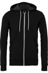 Bella+canvas Sponge Fleece Full-zip Hoodie In Black