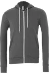 Bella+canvas Sponge Fleece Full-zip Hoodie In Black