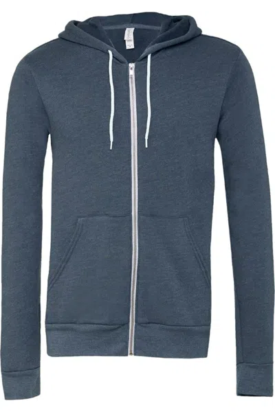 Bella+canvas Sponge Fleece Full-zip Hoodie In Blue