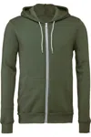 Bella+canvas Sponge Fleece Full-zip Hoodie In Green