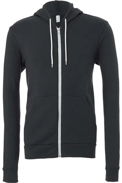 Bella+canvas Sponge Fleece Full-zip Hoodie In Grey