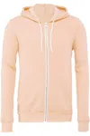 Bella+canvas Sponge Fleece Full-zip Hoodie In Pink