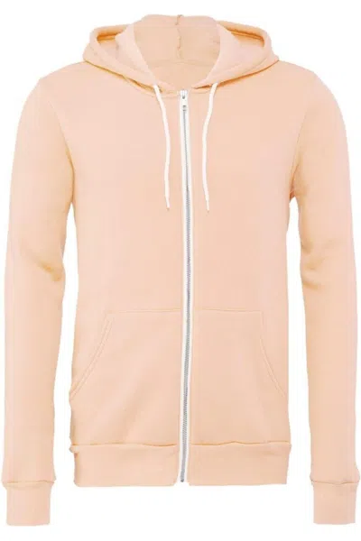 Bella+canvas Sponge Fleece Full-zip Hoodie In Pink