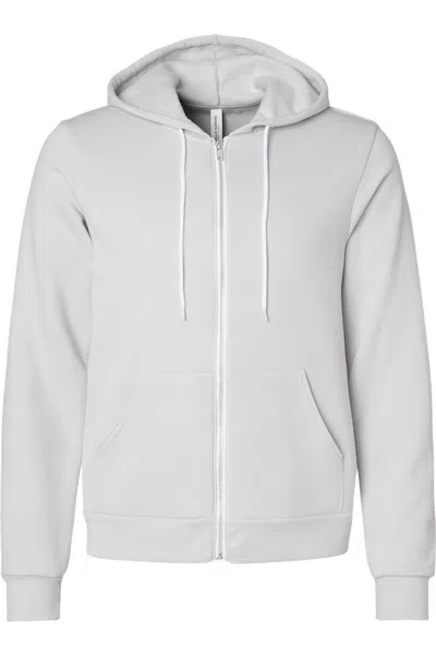 Bella+canvas Sponge Fleece Full-zip Hoodie In White
