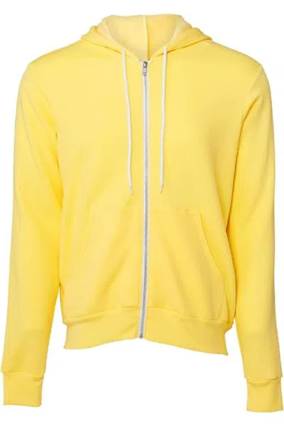 Bella+canvas Sponge Fleece Full-zip Hoodie In Yellow