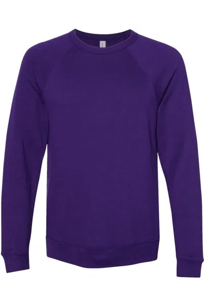 Bella+canvas Sponge Fleece Raglan Crewneck Sweatshirt In Blue