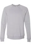 Bella+canvas Sponge Fleece Raglan Crewneck Sweatshirt In Multi