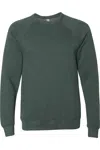 Bella+canvas Sponge Fleece Raglan Crewneck Sweatshirt In Multi