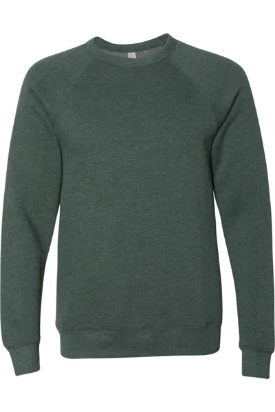 Bella+canvas Sponge Fleece Raglan Crewneck Sweatshirt In Multi