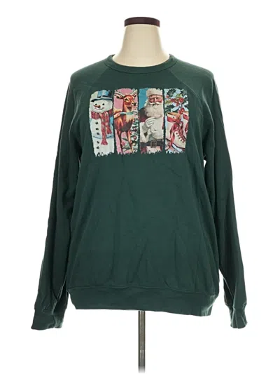Pre-owned Bella+canvas Sweatshirt In Green