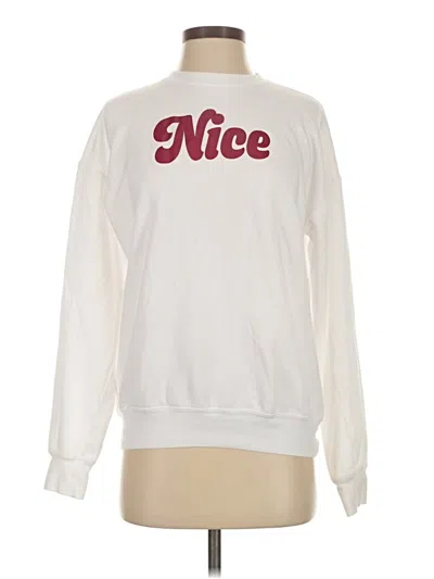 Pre-owned Bella+canvas Sweatshirt In White
