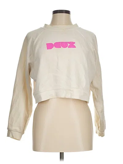 Pre-owned Bella+canvas Sweatshirt In White
