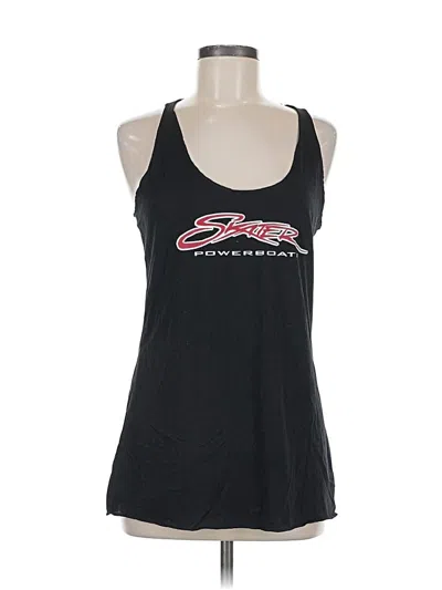 Pre-owned Bella+canvas Tank Top Black Halter Neckline Tops