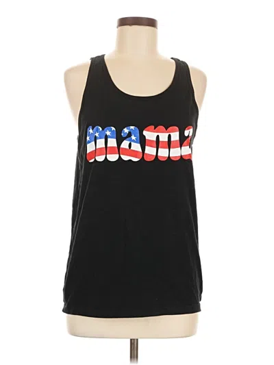 Pre-owned Bella+canvas Tank Top Black Halter Neckline Tops