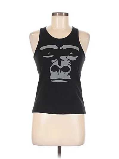 Pre-owned Bella+canvas Tank Top Black Halter Neckline Tops