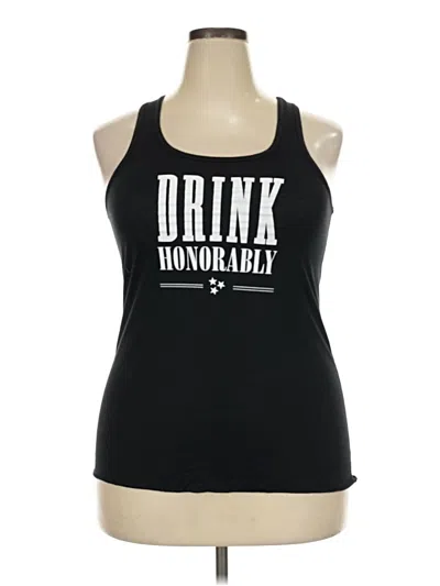 Pre-owned Bella+canvas Tank Top Black Halter Neckline Tops