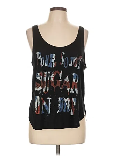 Pre-owned Bella+canvas Tank Top Black Strapless Neckline Tops