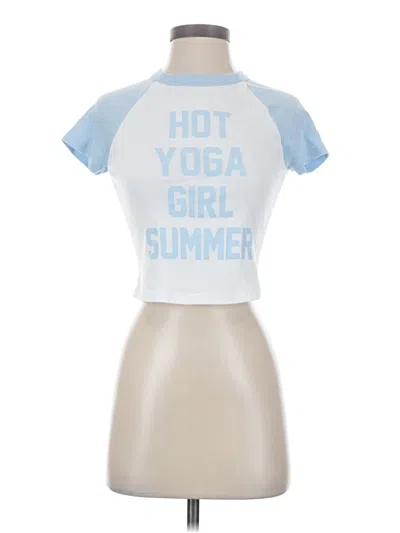 Pre-owned Bella+canvas Tank Top Blue Halter Neckline Tops