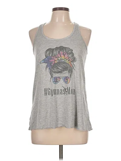 Pre-owned Bella+canvas Tank Top Gray Halter Neckline Tops