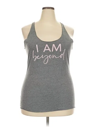 Pre-owned Bella+canvas Tank Top Gray Halter Neckline Tops