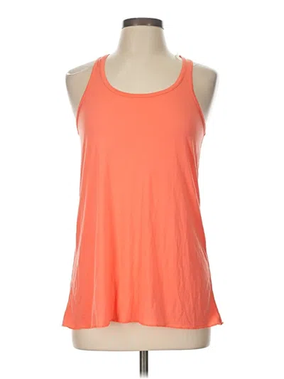 Pre-owned Bella+canvas Tank Top Orange Halter Neckline Tops