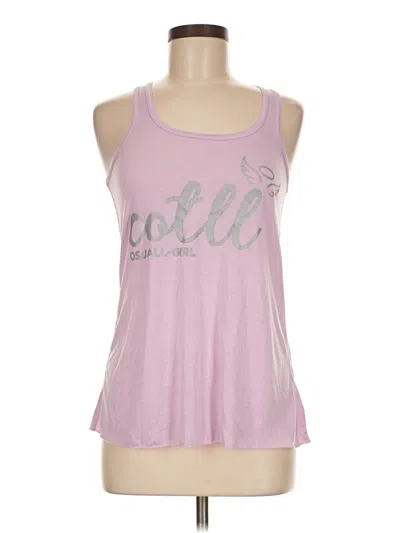 Pre-owned Bella+canvas Tank Top Pink Halter Neckline Tops