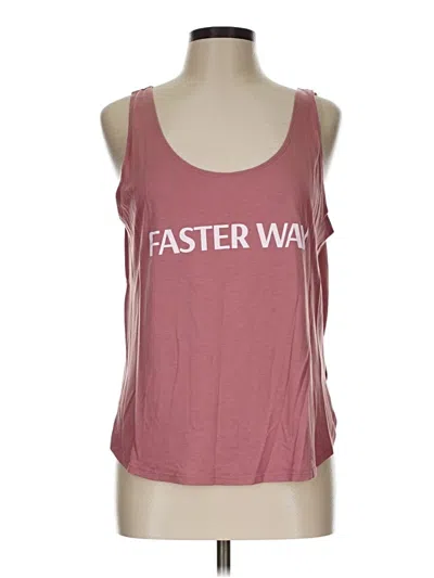 Pre-owned Bella+canvas Tank Top Pink Strapless Neckline Tops