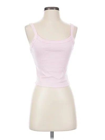 Pre-owned Bella+canvas Tank Top Pink Strapless Neckline Tops