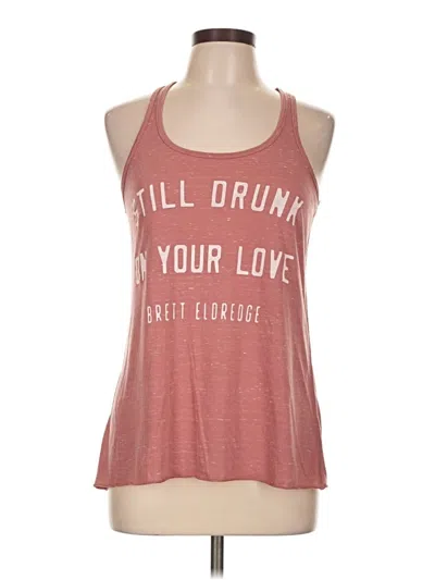 Pre-owned Bella+canvas Tank Top Red Halter Neckline Tops